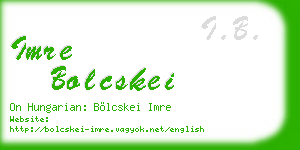 imre bolcskei business card